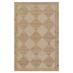 Nash Modern Classic Natural Jute Diamond Patterned Rug - 3&#39;6&quot;x5&#39;6&quot;