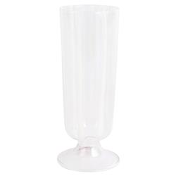 Nuovo Stripe Modern Classic White Champagne Glass