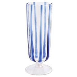 Nuovo Stripe Modern Classic Blue Champagne Glass