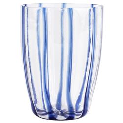Nuovo Stripe Modern Classic Blue Glass Tumbler