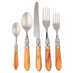 Aladdin Brilliant  Honey Acrylic 5 Piece Flatware Place Setting