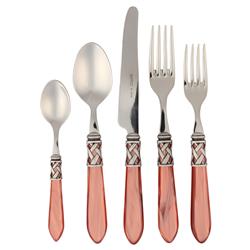 Aladdin Brilliant Antique Rust Acrylic 5 Piece Flatware Place Setting