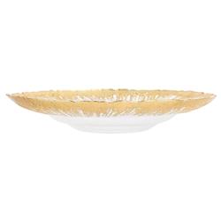 Rufolo Modern Classic Gold Glass Shallow Bowl