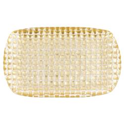 Rufolo Modern Classic Gold Glass Rectangular Tray