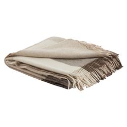 Vanoff Modern Classic Beige Wool Checkered Throw