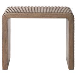 Lana Rustic Lodge Grey Oak Wood Rectangular End Table