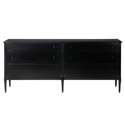 Olivia French Country Matte Black Iron Double Dresser