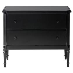 Olivia French Country Matte Black Iron Nightstand