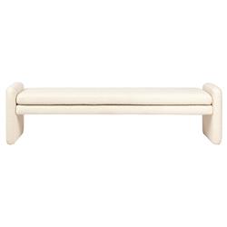 Selene Modern Classic Cream Upholstered Bedroom Bench