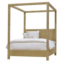 Palecek Woodside Coastal Beach Natural Seagrass Rope Canopy Bed - Queen