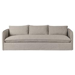 Andrew Modern Grey Slipcovered Outdoor Sofa - 96"W