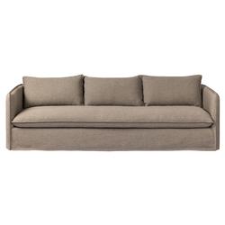 Andrew Modern Brown Slipcovered Outdoor Sofa - 96"W