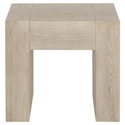 Brissy Rustic Lodge Cream Oak Square End Table