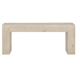 Brissy Rustic Lodge Cream Oak Wood Rectangular Console Table