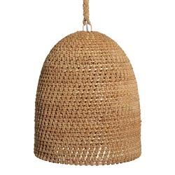 Palecek Green Oaks Coastal Beach Rope Rattan Woven Pendant
