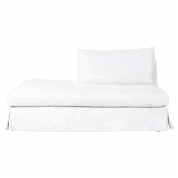 Cisco Home Seda Coastal Denim White Slipcovered Armless Bumper - Left Facing