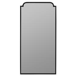 Lucille Hollywood Regency Modern Black Metal Wall Mirror