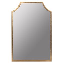 Serene Hollywood Regency Gold Metal Wall Mirror
