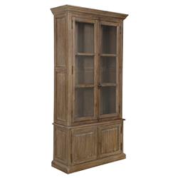 Elissa French Country Brown Solid Wood Display Cabinet