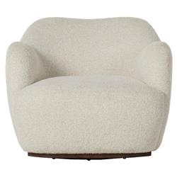 Justine Modern Classic Off White Swivel Barrel Chair