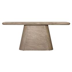 Mara Coastal Beach Natural Brown Acacia Wood Console Table