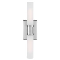 Visual Comfort Studio Keaton Modern Brushed Nickel 2 Light Bath Sconce