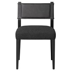 Ely Rustic Lodge Black Performance Wood Frame Dining Side Chair