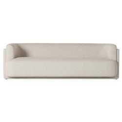 Oswald Modern Classic Cream Performance Sofa - 95"W