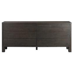 Slade Rustic Lodge Smoked Black Oak Double Dresser