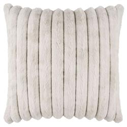 Audrey Rustic Ivory Faux Fur Decorative Throw Pillow - 24x24|