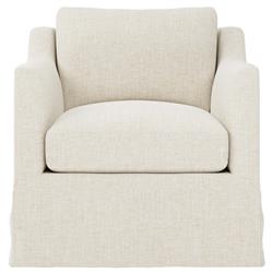 Madeline Vanilla Slipcovered Swivel Chair