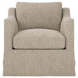 Madeline Sand Slipcovered Swivel Chair