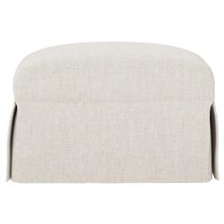 Madeline Sea Salt Performance Slipcovered Ottoman