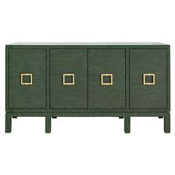 Worlds Away Effie Green Grasscloth Buffet