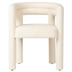 Claire Modern Classic Cream Performance Dining Arm Chair