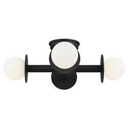 Visual Comfort Studio Nodes Mid Century Midnight Black Semi Flush Mount