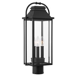 Visual Comfort Studio Wellsworth French Country Textured Black Post Lantern