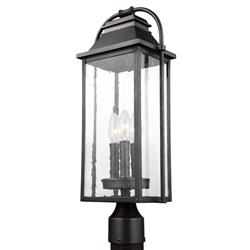 Visual Comfort Studio Wellsworth French Country Antique Bronze Post Lantern