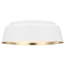 Visual Comfort Studio Asher Modern Classic Matte White Flush Mount - Medium