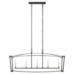Visual Comfort Studio Thayer Mid Century Smith Steel Linear Chandelier