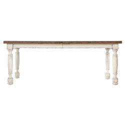 Asher French Cream Oak Extendable Rectangular Dining Table - 80-102&quot;