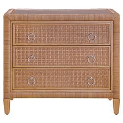 Kalea Coastal Beach Brown Woven Rattan Chest