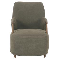 Brently Broadway Olive Linen Chair