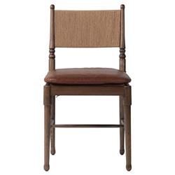 Fayth Dulane Mahogany Leather Dining Chair