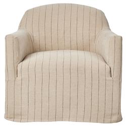 Lowell Lavon Flint Slipcover Swivel Chair