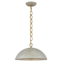 Visual Comfort Elliot Industrial Portland Grey Concrete Single Pendant - Large