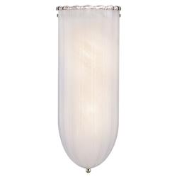 Visual Comfort Rosehill Modern Polished Nickel White Strie Glass Linear Sconce