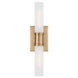 Visual Comfort Studio Keaton Modern Satin Brass 2 Light Bath Sconce
