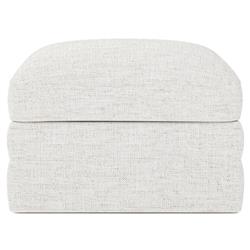 Madeline Heathered Ivory Upholstered to Floor Ottoman