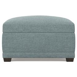 Weybridge Heathered Teal Ottoman